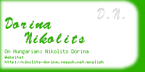 dorina nikolits business card
